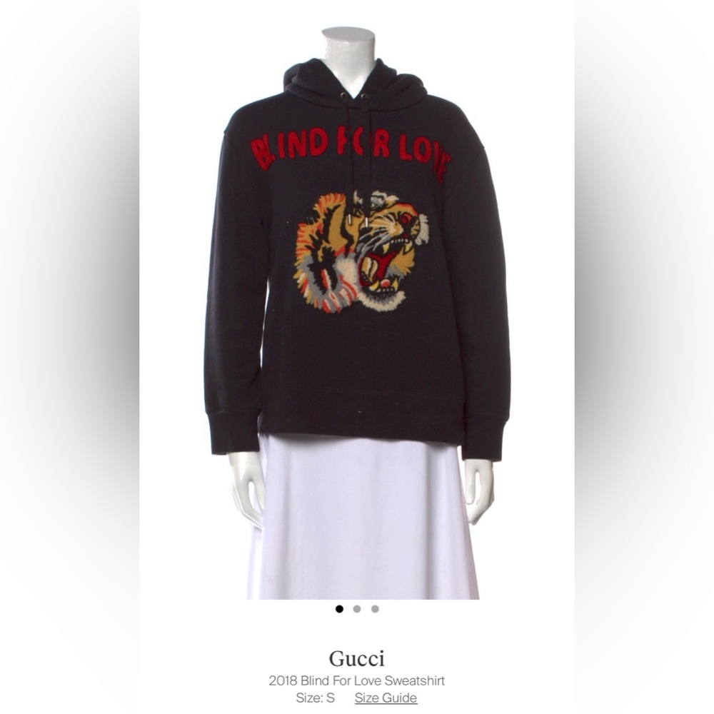 Authentic Gucci blind for love hoodie